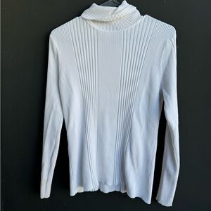 White turtleneck sweater